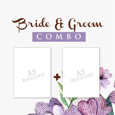 Bride Groom Combo A5 Postcard  500+500